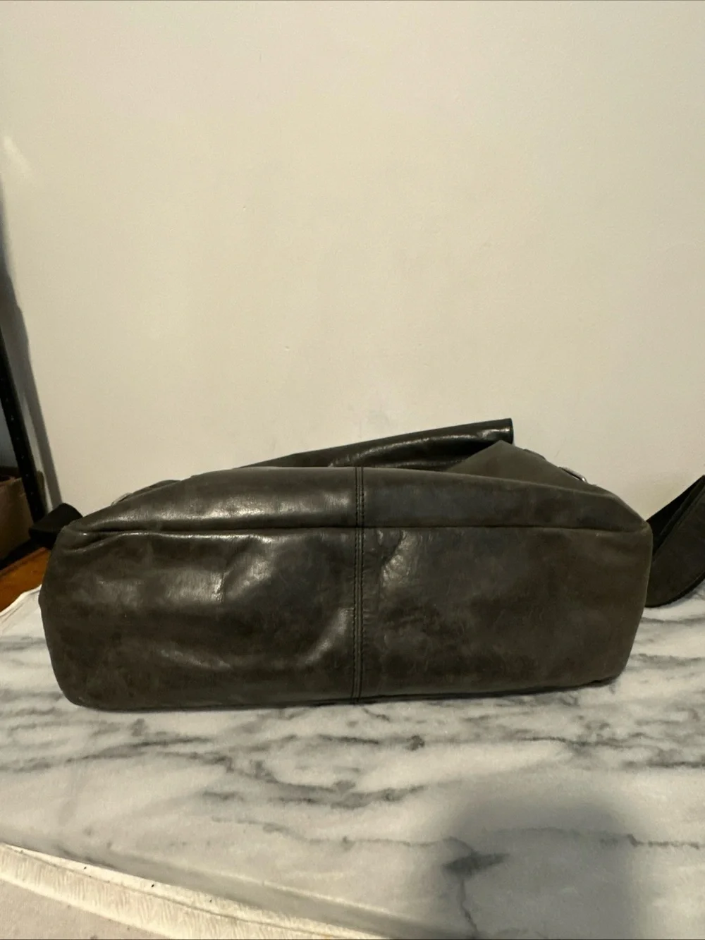 Fossil messenger crossbody bag laptop office vintage